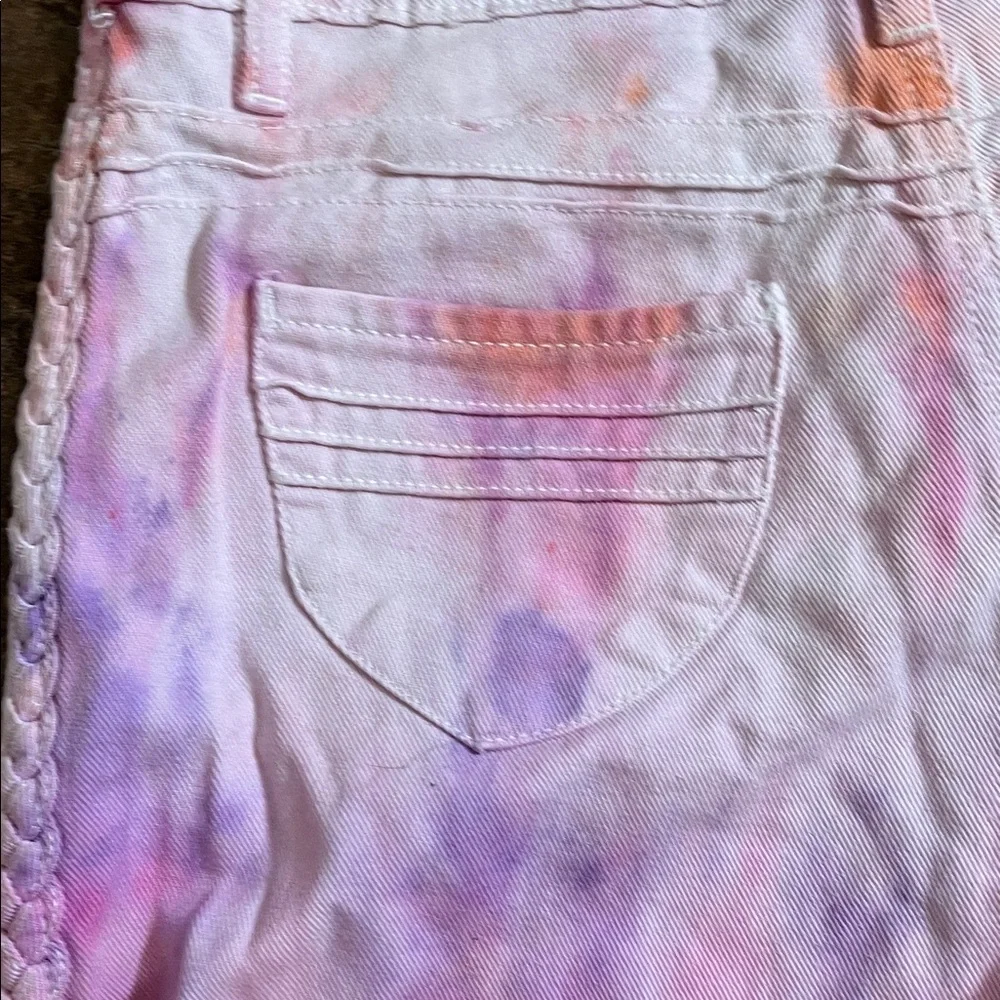 Colorful Women’s Tie-Dye Jean Shorts Size 4 - Picture 7 of 11